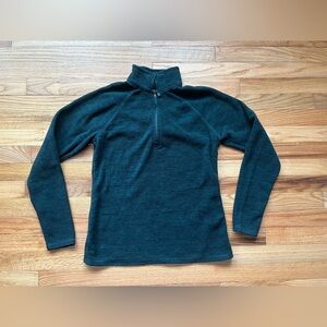 Eddie Bauer Women Dark Green Half Zip Sweater Size Small